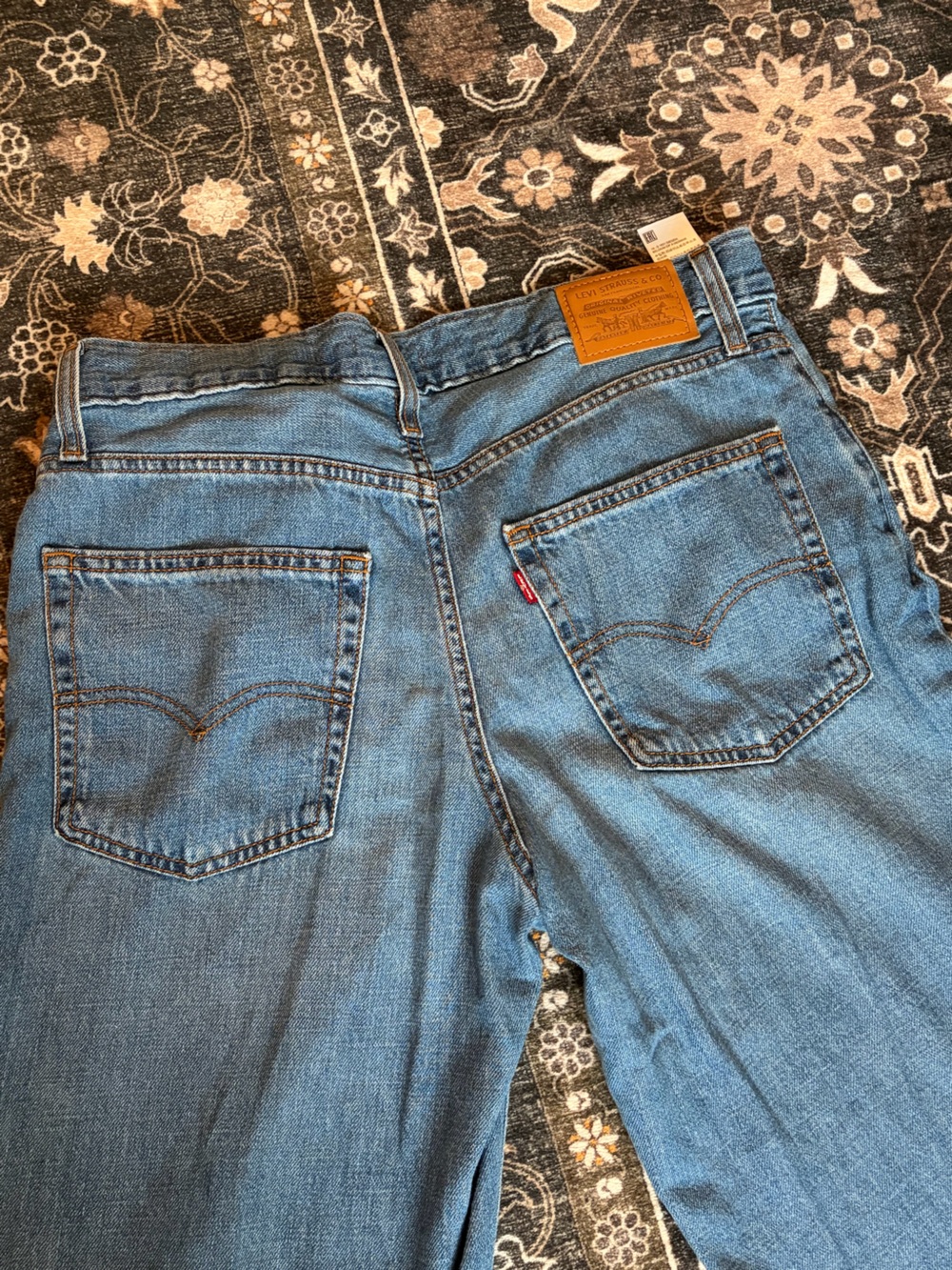 Levi's Blue Men's Straight Jeans with Signature Patch